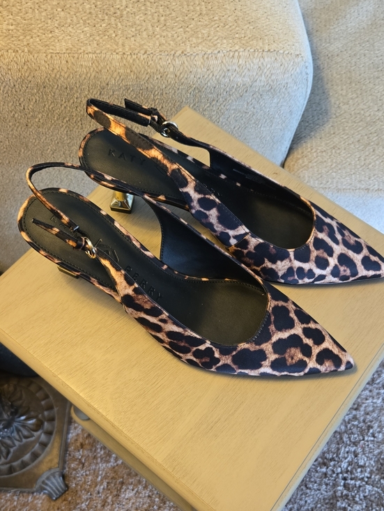 Katy Perry Collections Shoes - Katy Perry Collections Leopard Print Slingback Pointed Toe Heels - Brown/Black